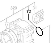 Joint torique Ø24mm interface moteur / flasque intermédiaire perforateur